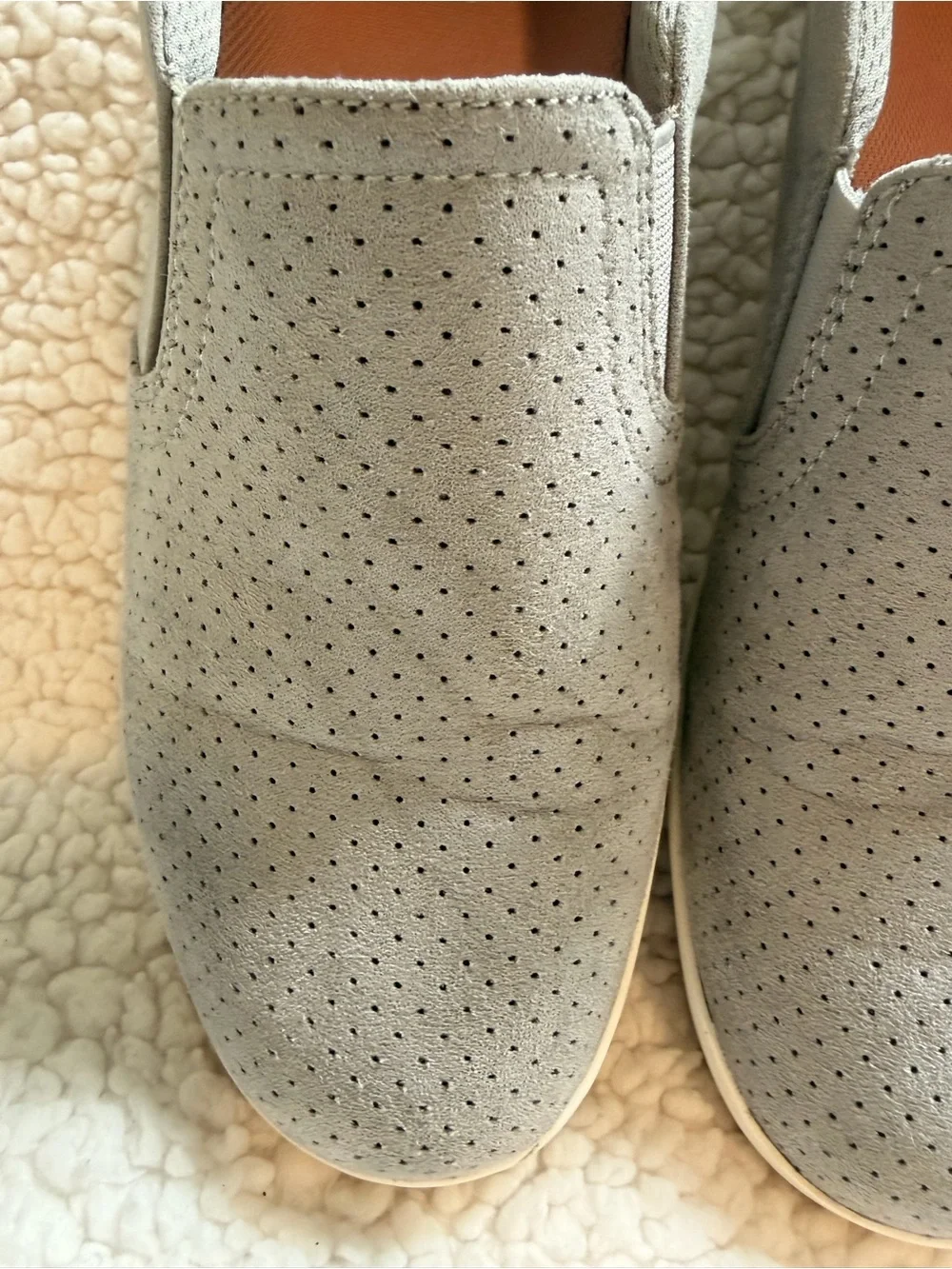 Dr. Scholl's Gray Perforated Slip-On Loafers